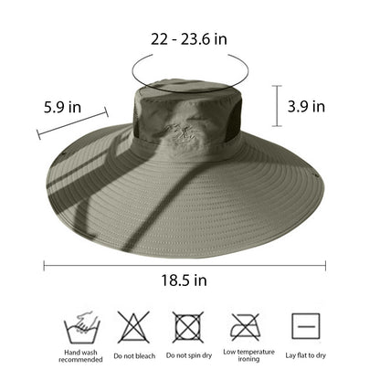 Wide Brim Sun Hats for Men Bucket Hat Sun Protection Waterproof Hat