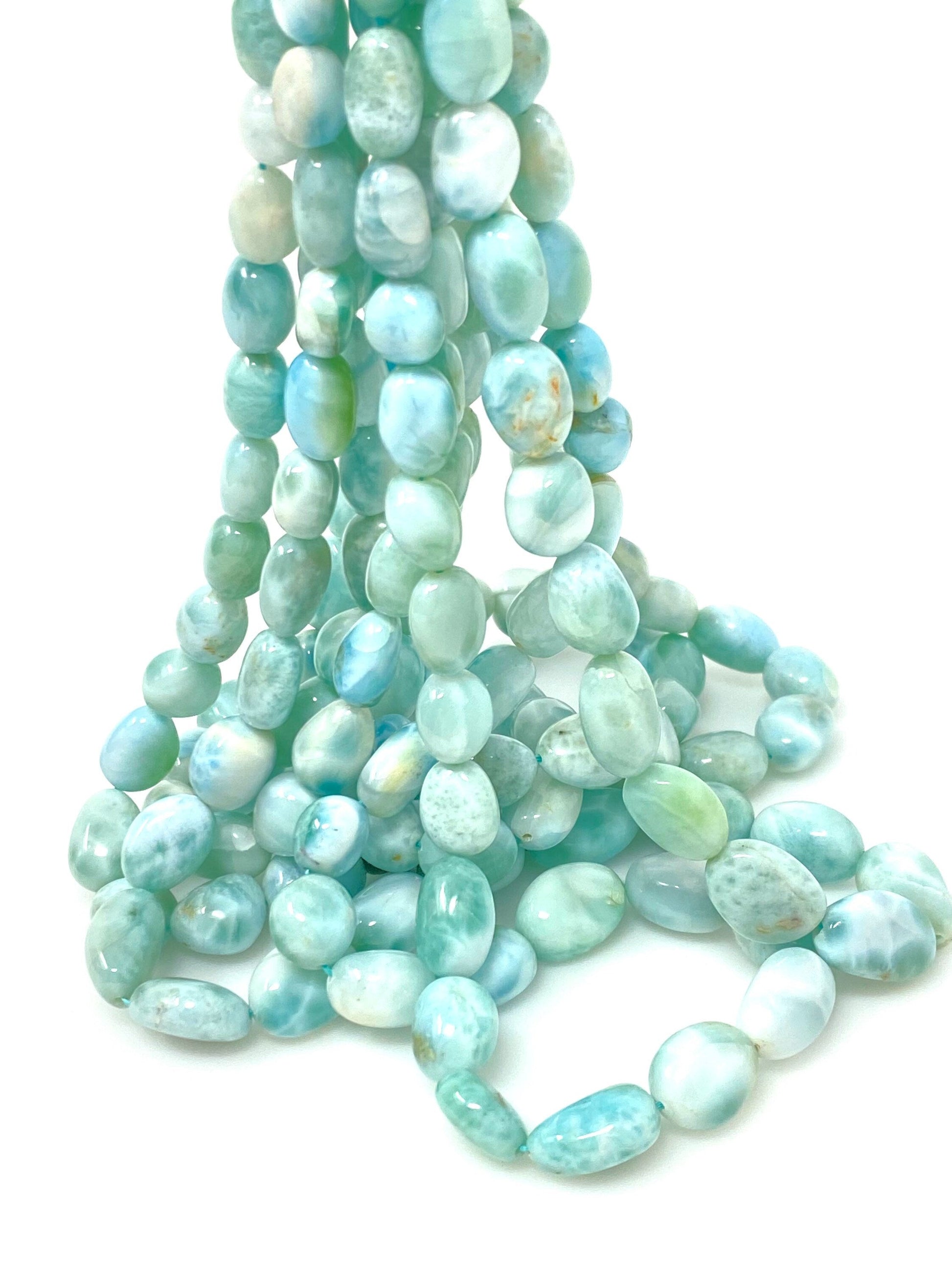 Larimar Beads, Gemstone Beads, Genuine Dominican Republic Larimar - Shop Cute Buys