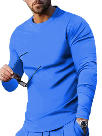 Men's Two-piece Set Round Neck Long Sleeve T-Shirt Trousers Casual Sports Suit