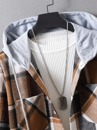 Men's Plaid Hooded Flannel Jacket