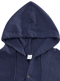 Men's Casual Sleeveless Waistcoat Shirt Linen Hooded Solid Color Breathable Loose Top