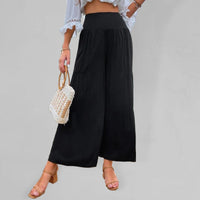 Women’s Solid Color Tiered Wide Leg Soft Blend Pants