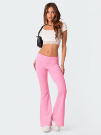 New women's fashionable, comfortable, slim, slim, anti-waist, low-waist flared pants