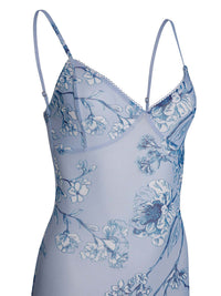 Designed vacation casual slim positioning printed suspender dress