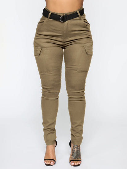 Workwear Stretch Pants with Belt