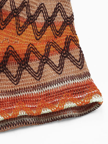 Sexy Hot Girl Fashion Geometric Striped Halter Tank Top