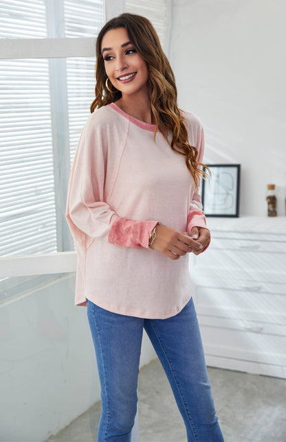 Women's Crewneck Casual Loose Doll Sleeve T-Shirt - Shop Cute Buys