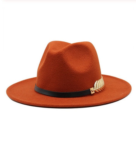 Special Felt Hat Men Fedora Hats with Belt Women Vintage Trilby Caps Wool Fedora Warm Jazz Hat Chapeau Femme feutre Panaman hat - Shop Cute Buys