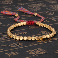 Handmade Tibetan Buddhist Bracelets On Hand Braided Copper Beads Lucky Rope Bracelet &amp; Bangles For Women Men Dropshiping - Shop Cute Buys