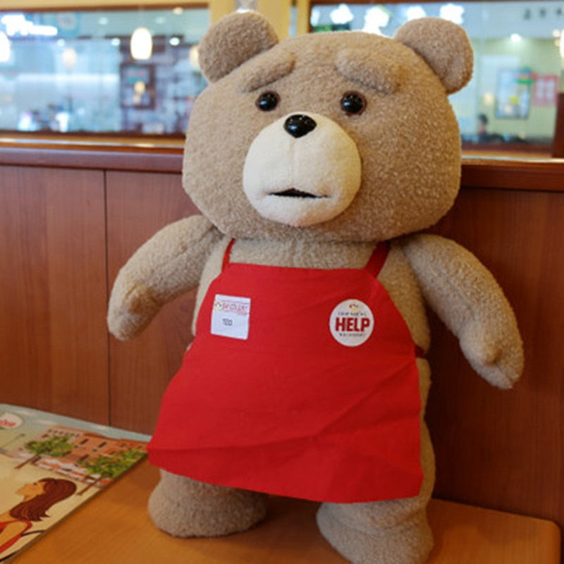 8 styles Movie Teddy Bear Ted 2 Plush Toys In Apron Soft Stuffed Animals Plush 17in A birthday present for a good friend - Shop Cute Buys