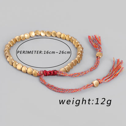 Handmade Tibetan Buddhist Bracelets On Hand Braided Copper Beads Lucky Rope Bracelet & Bangles For Women Men Dropshiping - Shop Cute Buys