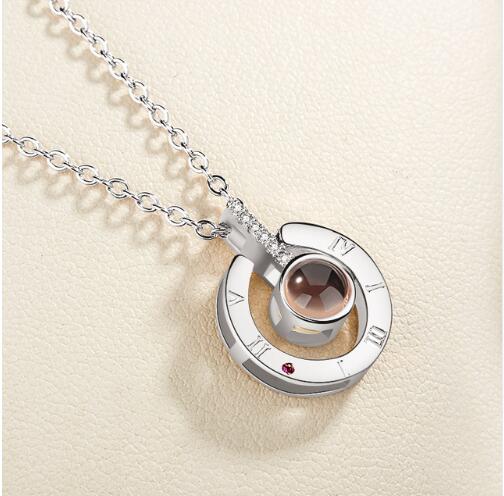 Lover Necklaces I love You in 100 Language Rose gold Pendant - Shop Cute Buys