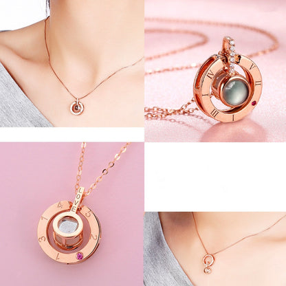 Lover Necklaces I love You in 100 Language Rose gold Pendant - Shop Cute Buys