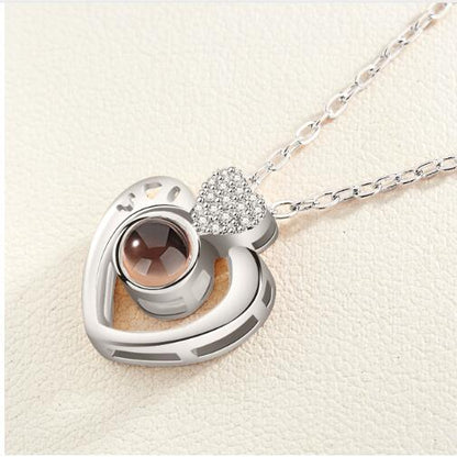 Lover Necklaces I love You in 100 Language Rose gold Pendant - Shop Cute Buys