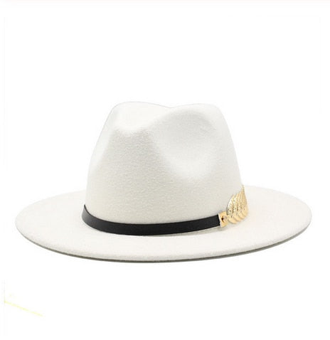 Special Felt Hat Men Fedora Hats with Belt Women Vintage Trilby Caps Wool Fedora Warm Jazz Hat Chapeau Femme feutre Panaman hat - Shop Cute Buys