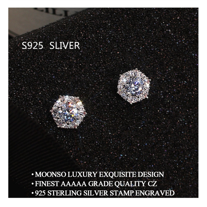 2022 New Trendy silver color korean  Women Earrings Party Gift Jewelry Wholesale Moonso E5792 - Shop Cute Buys