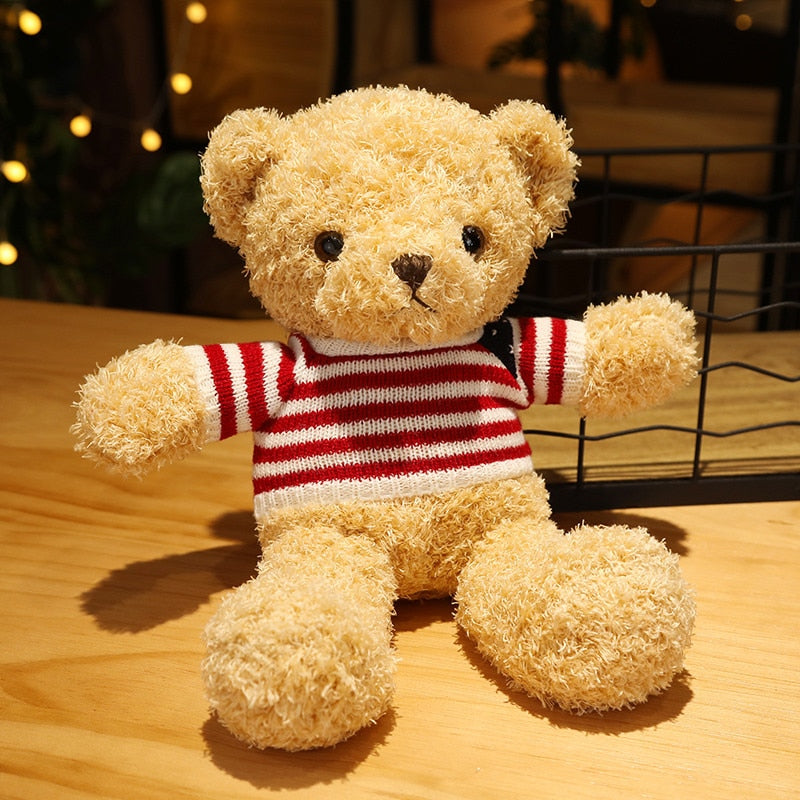 New Arrive 30CM Lovely Teddy Bear Plush Toys Stuffed Soft Animal With Clothes Kawaii Dolls For Kids Baby Children Valentine Gift - Shop Cute Buys