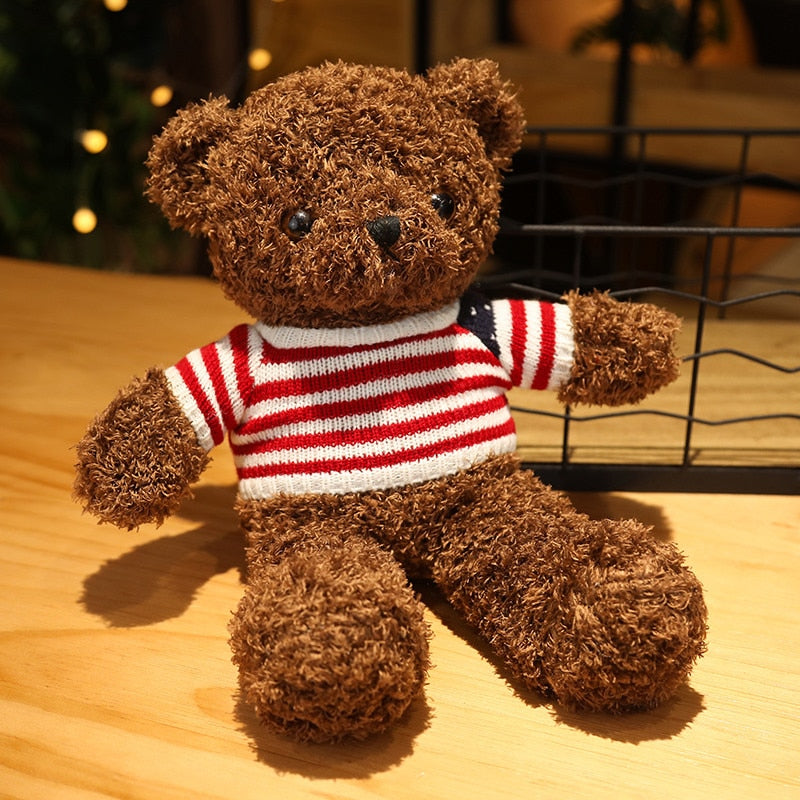 New Arrive 30CM Lovely Teddy Bear Plush Toys Stuffed Soft Animal With Clothes Kawaii Dolls For Kids Baby Children Valentine Gift - Shop Cute Buys