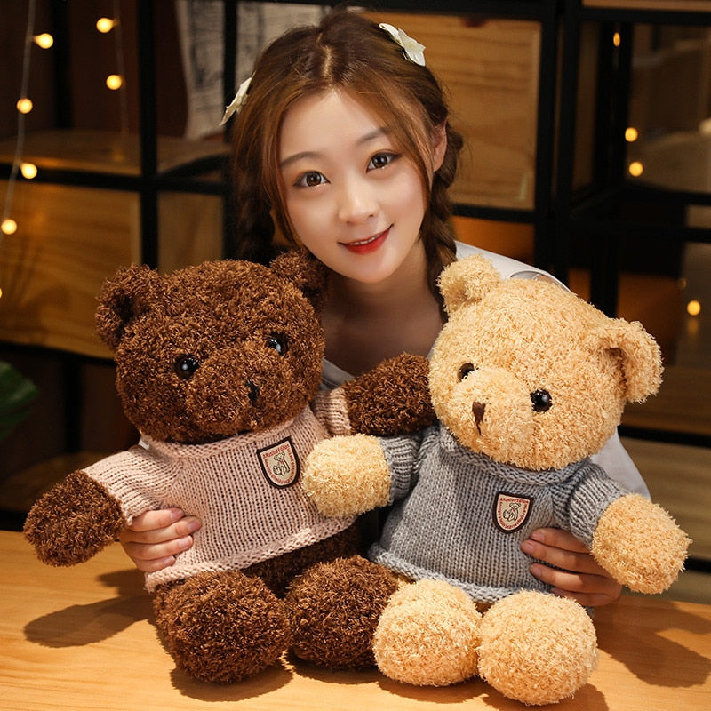 New Arrive 30CM Lovely Teddy Bear Plush Toys Stuffed Soft Animal With Clothes Kawaii Dolls For Kids Baby Children Valentine Gift - Shop Cute Buys